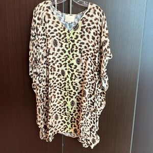 Adriana Degreas Leopard Print & Skull Pareo